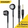 Essager Wired Headphones With Microphone 3.5mm In Ear Earphone For Xiaomi Redmi Samsung Computer PC Tablets Smartphone Headset