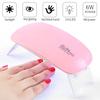 Mini Nail Lamp Use UV Lamp Drying Nail Gel Varnish 6 LED Dryer Nail Art Tools UV Lamp