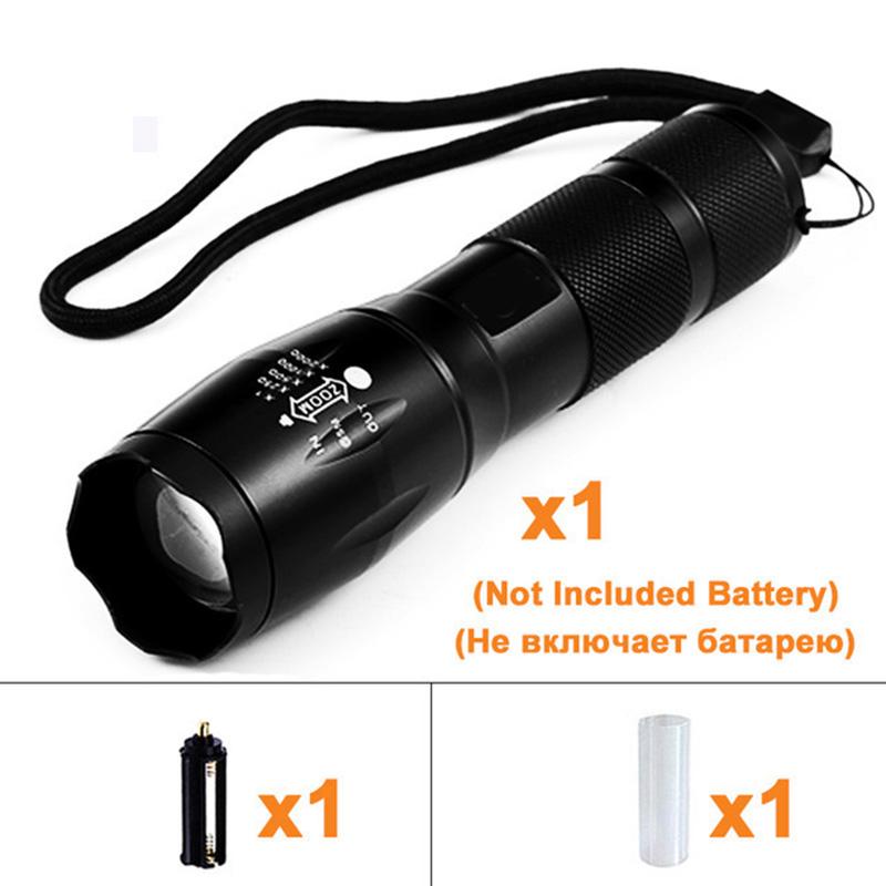 Zk20 LED Handheld Tactical Flashlight 8000LM Zoomable Camping Fishing Head Torch Light Lamp 18650 Rechargeable Battery or AAA