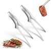Latikaly Stainless Steel Yakiniku Tongs, Set of 2, BBQ Tongs, Non-Slip, Lightweight, Durable, and Abrasion-Resistant, Perfect for Camping, BBQs, Cooki