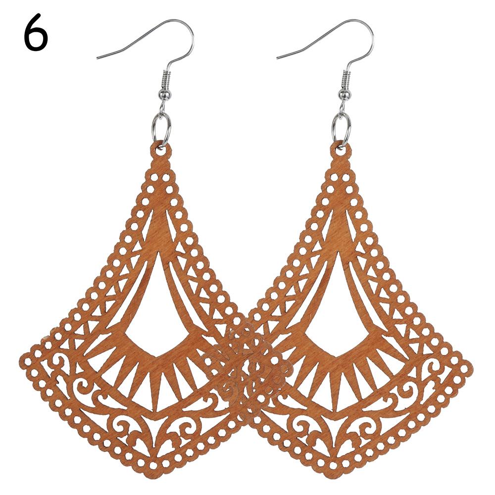 Jewelry Bohemian Wooden Earring Making African Pendant Dangle Earrings