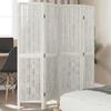 VidaXL Room Divider 4 Panels, Room Separator, Privacy Screen, Folding Screen Bedroom Living Room, White Wood 358673