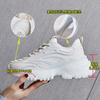 Leather Dad Shoes Women's 2025 Spring New Women's Mesh Shoes Running Sports Shoes Women's Casual Height-increasing Women's Shoes