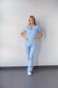 Two Piece Set Medical Scrubs Unisex Doctor Nursing Uniform Set Medical Uniform Surgical Suit Tops+Pants V-neck Short Sleeved Thin Tericoton Fabric