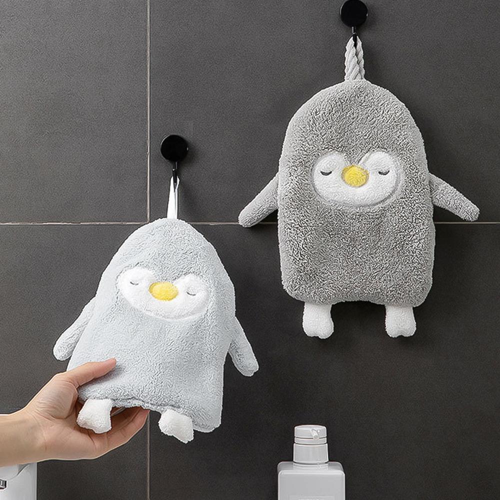 1PCS Cartoon Penguin Cleaning Hand Towel
