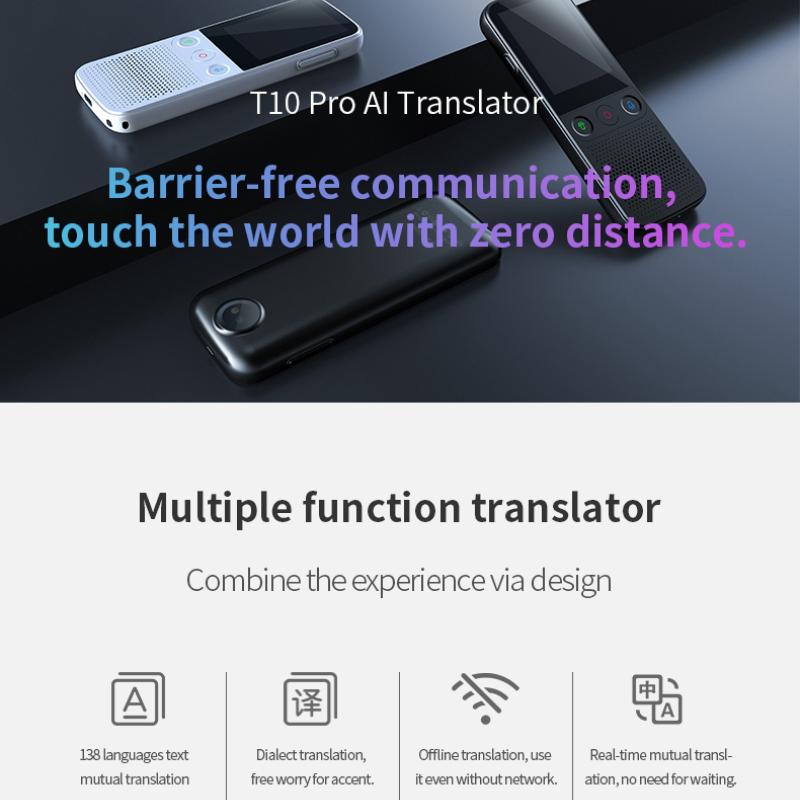T10 Pro 138 Language Translator Smart Translator Offline In Real Time Smart Voice Translator Portable Traduttore Offline