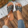 Large Size Beach Slippers Women's Summer New Cover Toe Leopard Print Outer Wear Soft Bottom Women's Sandals Slippers