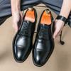 Fashion New Men Dress Shoes Luxury Brand Business Leather Shoes for Mens Comfortable Pointed Social Shoe Male Black Casual Wedding Shoes