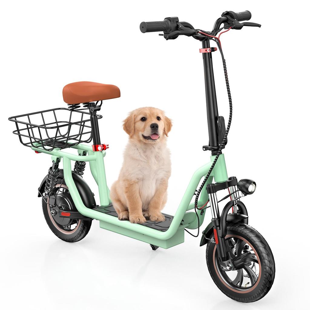 iScooter I12 Electric Scooter For Unisex 25KM/H 500W 7.5Ah 12 Inch Pneumatic Road Tire 30-35KM Range City Commuting E-Scooter with Basket