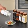 1 Set Spice Jar with Labels Transparent Seasoning Bottle Easy To Use Condiment Container for Home Kitchen