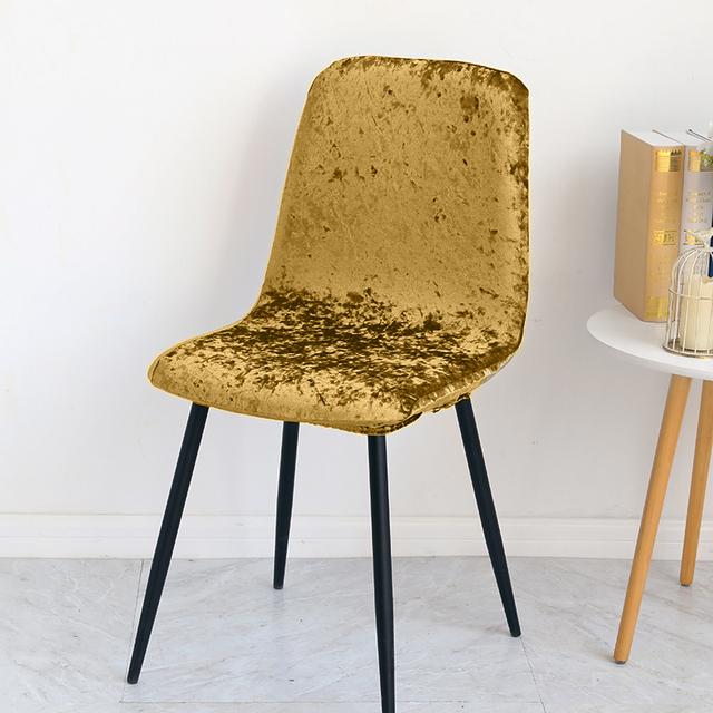 1 шт., чехлы на стулья из блестящей бархатной ткани, чехол для барного стула, короткий размер, чехол для сиденья Cvoers для гостиной