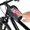 Bicycle Bag Waterproof Touch Screen Cycling Bag Top Frame Tube Bag Phone Case Road Bike Bag Rainproof Bike Bag Carbon Fiber Bicycle Front Frame Bag