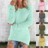 Fall And Winter Fashion Solid Color Long Sleeve Women's Sweater Tops