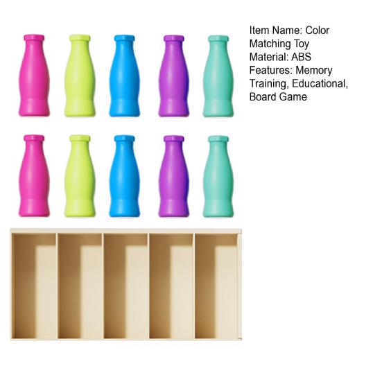 1 Set Bottle Color Matching Toy with 45950 Colorful Bottles Children Toddlers Boys Girls
