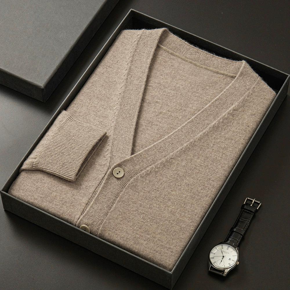 Winter New Cardigan Men Clothing Fashion Button Decor Super Large