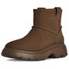 Calimuze Mini Pull On Comfortable Simple Snow Boots Women Boots Dark-Brown 1174516-DRKT