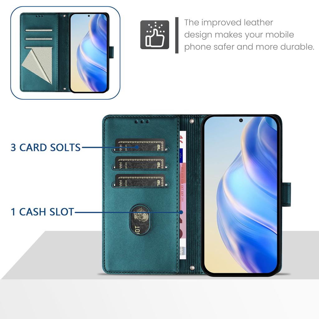 Leather Case Wallet Durable RFID Blocking Card Holder Shockproof Kickstand Protective Flip Cover For Huawei P Smart Mate70 Pura70 Nova11 Nova12 Nova13