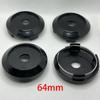 4Pcs/lot 64mm Car Wheel Center Caps Car Rim Hubcap Cover ABS Black Silver Hubcap Dust-proof Covers Car Modification Accessories