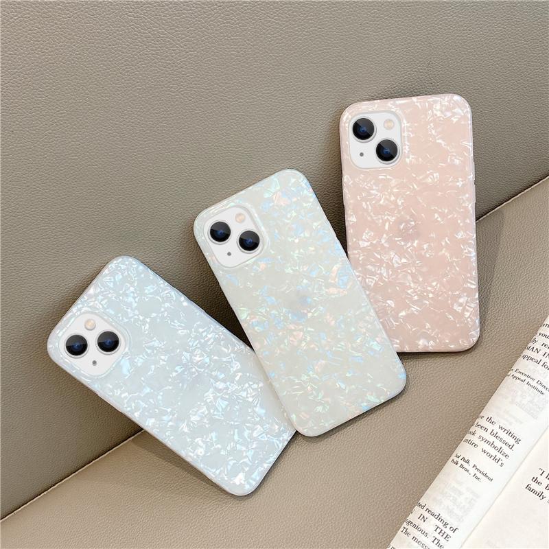 Dream Shell Glitter IMD Phone Case For iPhone 16 Plus 15 Pro Max 14 Pro 13 12 11 Shockproof Slim Hard Bumper Cover