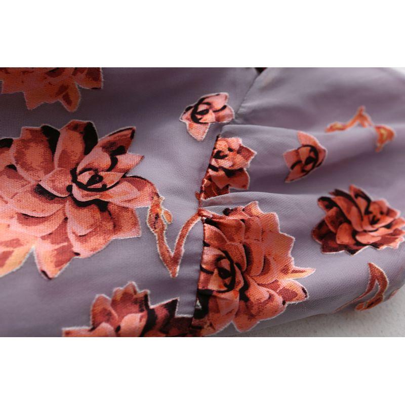 Export Export French Romantic Gentle Ethnic Print Chiffon Camisole Tops Vest Sweet and Spicy Vacation Style