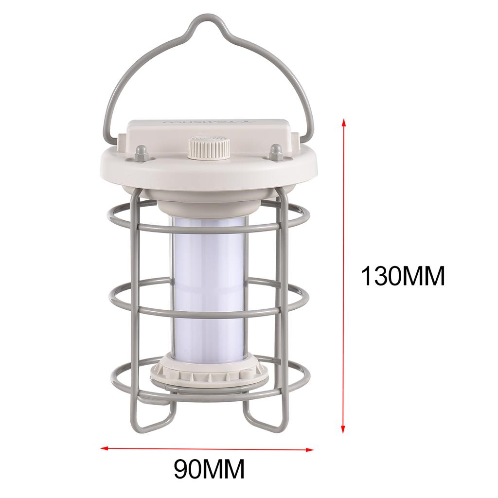 Vintage LED Camping Lantern USB Rechargeable Camping Tent Light Outdoor Decorative Hanging Lantern