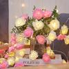 LED Rose String Lights Battery Operated Flower Garland Fairy Lights Valentine Wedding Party Decoration Christmas Lights
