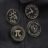 3cm For Teachers Student Black Letter Symbol Brooches Pin Periodic  Table