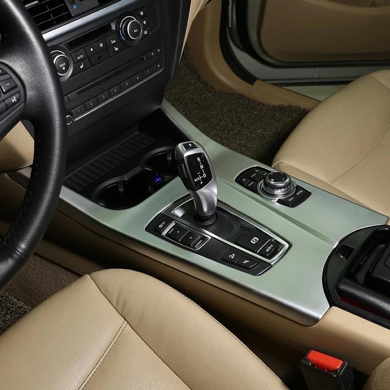 Наклейка-декоративная накладка на панель переключения передач центральной консоли автомобиля, подходит для BMW X3 F25 X4 F26 2011-2017, автоинтерьер