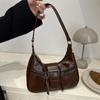 High-Value Simple Casual Underarm Bag Women'S Autumn Retro Commuter Messenger Bag Versatile Shoulder Bag