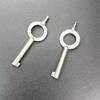1 PCS American Universal Flat Key Blanks Standard Configuration Law Enforcement Handcuffs Lock Key Steel Keyring