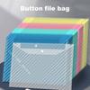 20Pcs Document Bag A4 Size Plastic Wrap Waterproof File Folders Translucent Snap Button Bright Color Scratch-resistant File Organizers