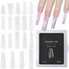 120PCS Dual Nail Forms Extension Tips Mold Quick Building Nail Mold Tips Resuseable Nail Extension System Top Form Manicure Tool