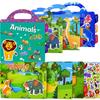 New Children Reusable Scene Cute Stickers DIY Puzzle Sticker Games Books Cartoon Animal Learning Cognition Toys For Kids Gift