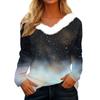 Long Sleeve Shirts For Women Cute Tops Christmas Prints Tees Blouses Casual Plus Size Basic Tops Pullover