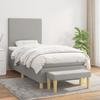 3136973 vidaXL Divan Bed with Mattress Light Grey 100x200cm Fabric
