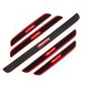 4 Pieces Universal Car Door Sill Pads Carbon Fiber Rubber Door Sill Protector Anti-scratch Bumper Protector Corner Protector