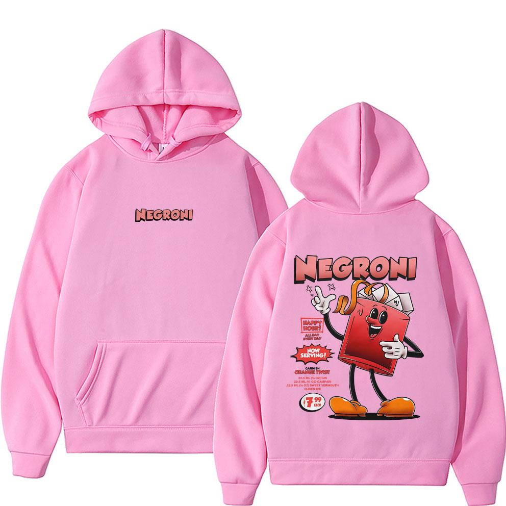 Negroni Cocktail Funny Meme Hoodie Men Women Casual Vintage Oversized Sweatshirt Unisex Humor Pullover Hoodies
