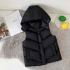 Winter Sleeveless Jacket for Children Clothes Thicken Hooded Down Cotton Vest for Boys Girls Kids Waistcoat Coat