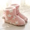 Women's Fluffy Fleece Indoor Boots Winter Warm Slippers for Home Slip On Plush Shoes EVA Lightweight Comfort House Shoes for Bedroom