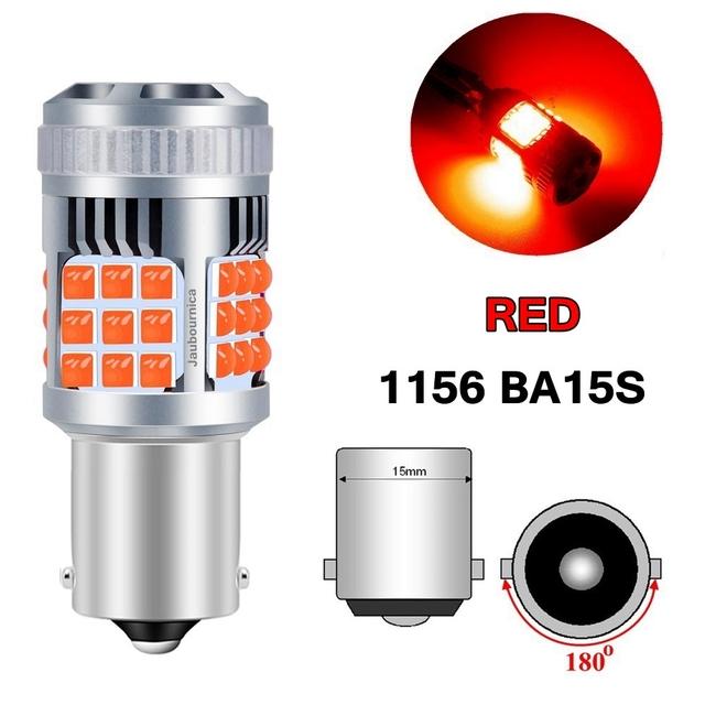 1Piece 1156 P21W BA15S BAU15S 1157 P21/5W BAY15D Super Bright CANBUS LED Bulb Car Brake Light Turn Signals Auto Reverse Lamp