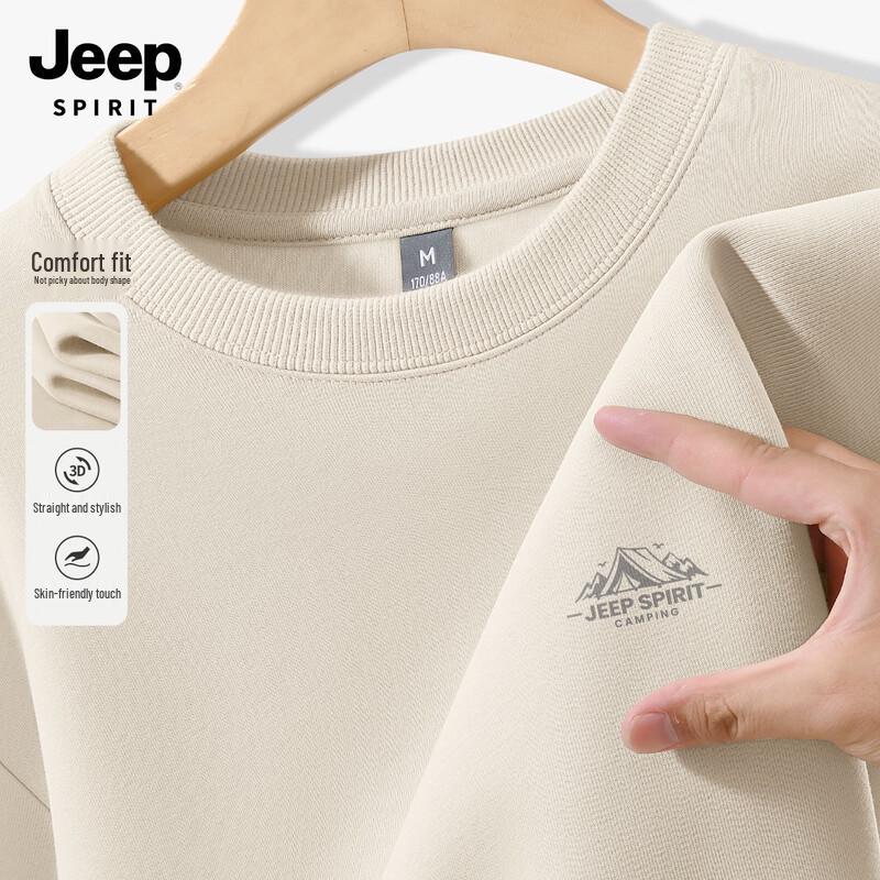 JEEP SPIRIT Men's New Fall Collection Crew Neck Sweatshirt