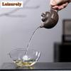 180ml Traditional Yixing Purple Clay Teapot Handmade Pot Raw Ore Steel Grey Section Mud Tea Maker Kettle Zisha Tea Set Tea Gift