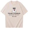 TEAM CONRAD COUSINS BEACH Print Cotton T Shirt Fashion Casual Loose Short Sleeve Streetwear Tops Unisex Oversized