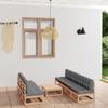 Day and Night - Day and Night Garden Furniture 6 Pieces with Cushions Made of Solid Pine Wood