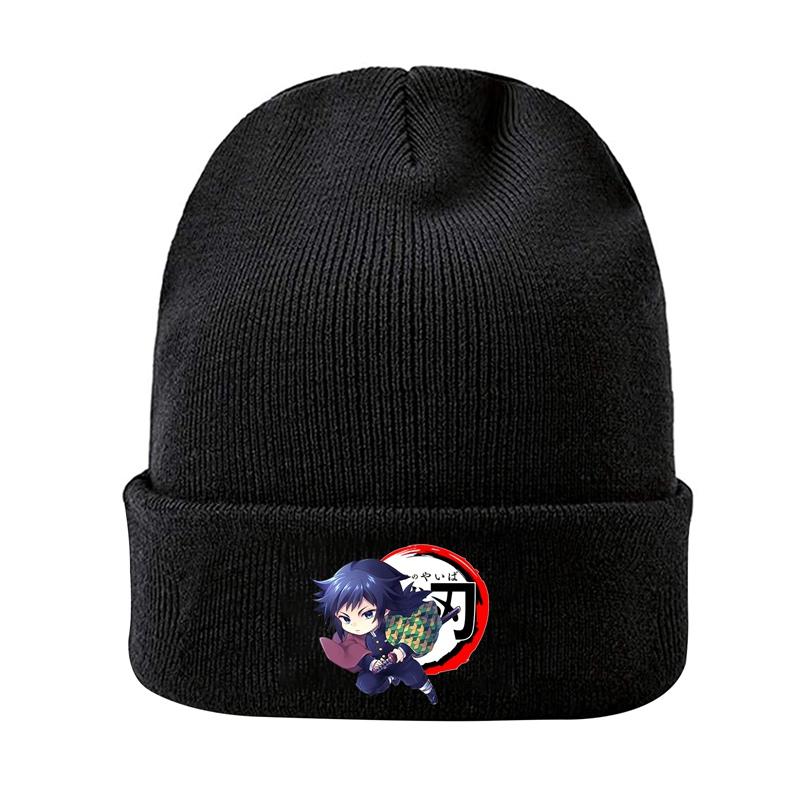 Knit Hat Demon Slayer Kimetsu No Yaiba Anime Winter Warm Beanie Caps Gonpachiro Kamanoko Unisex Women Casual Bonnet