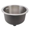 Kitchen Sink 304 Stainless Steel Brushed Single Bowl Rust Proof Round Sink for Home Bar 36cm