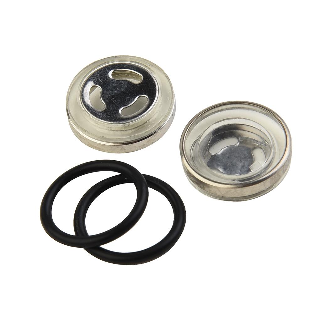 Sight Glass Len & Rubber Gasket 2pack Bike Motorcycle