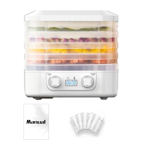 Temperature Control Food Dehydrator Machine with Adjustable Timer BPA-Free Large Capacity 5 Layers US Plug Food Fruit Dehydrator