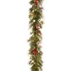 180cm/6 Feet Christmas Garland Green Led String Lights Artificial Rattan  Outdoor Decor