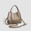 New Messenger Bag Simple and Loose Soft Leather Bucket Bag Versatile Casual Women's Bag Single Shoulder